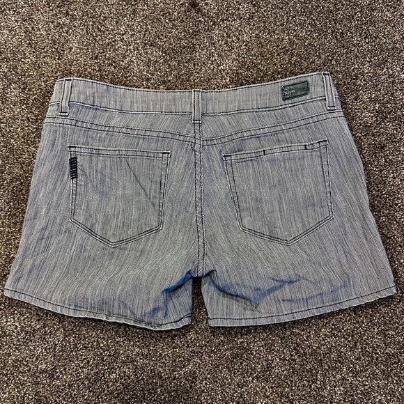 PAIGE Pants - Paige Denim “Jimmy Jimmy” Mid Rise Shorts, Size 28 in Central Stripe, EUC